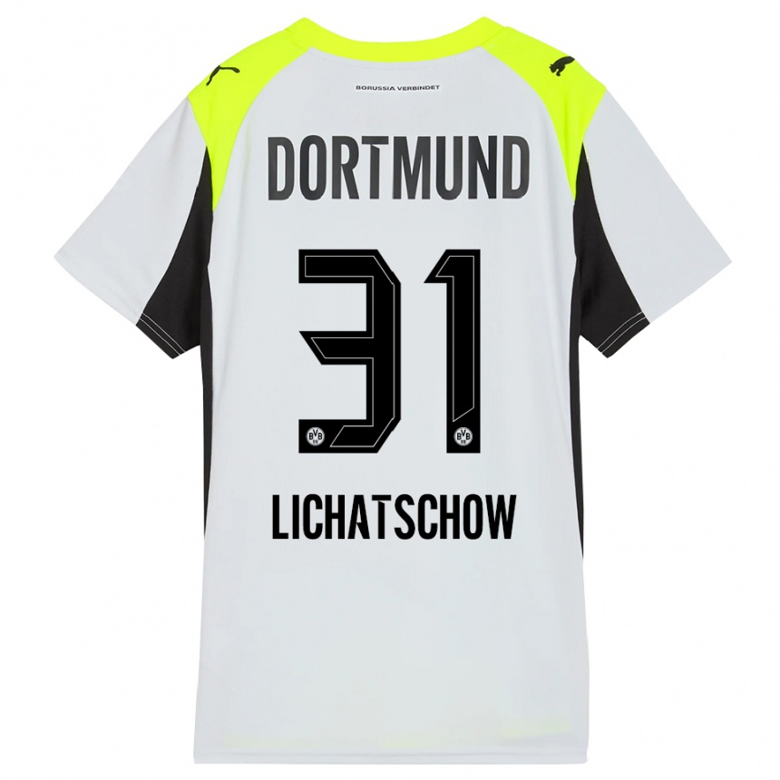 ילדים כדורגל Deniese Lichatschow #31 צהוב פלואורסצנטי הרחק ג'רזי 2025/26