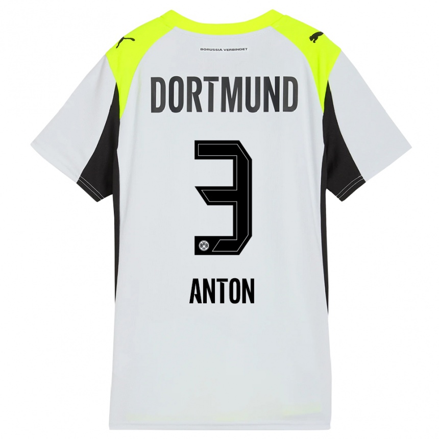 ילדים כדורגל ולדמאר אנטון #3 צהוב פלואורסצנטי הרחק ג'רזי 2025/26