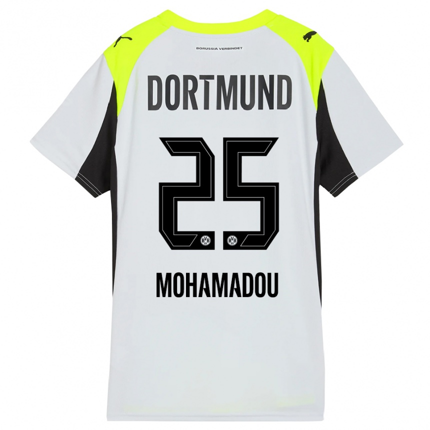 ילדים כדורגל Hamzath Mohamadou #25 צהוב פלואורסצנטי הרחק ג'רזי 2025/26