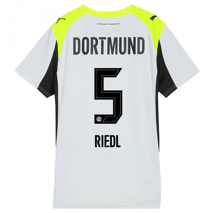 ילדים כדורגל יאן-לוקה רידל #5 צהוב פלואורסצנטי הרחק ג'רזי 2025/26