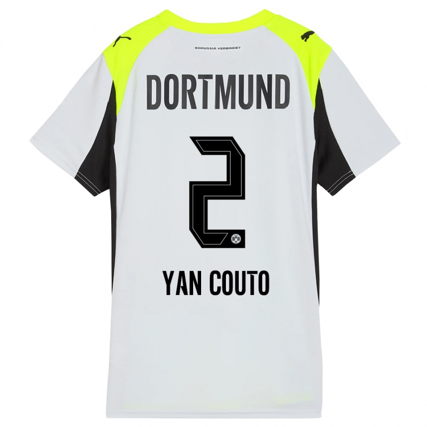 ילדים כדורגל יאן קוטו #2 צהוב פלואורסצנטי הרחק ג'רזי 2025/26