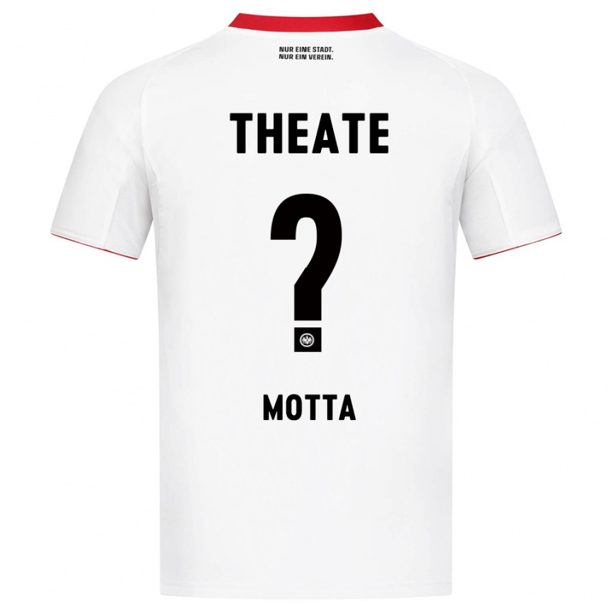 ילדים כדורגל Noel Motta #0 לבן אדום הרחק ג'רזי 2025/26