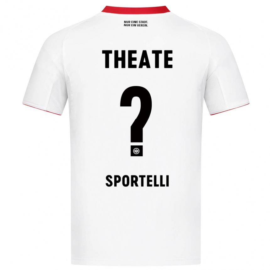 ילדים כדורגל Flavio Sportelli #0 לבן אדום הרחק ג'רזי 2025/26