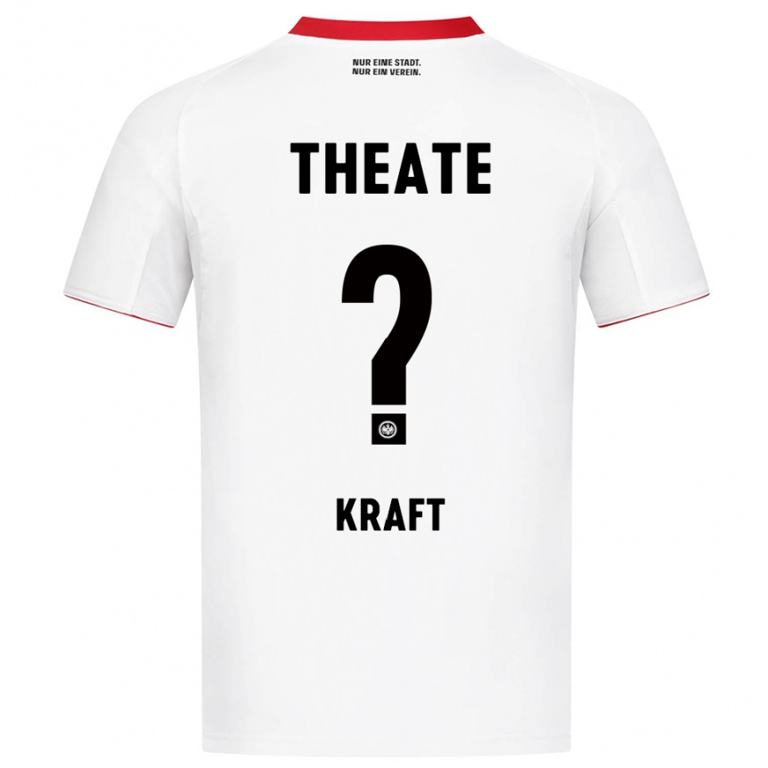 ילדים כדורגל Nico Kraft #0 לבן אדום הרחק ג'רזי 2025/26