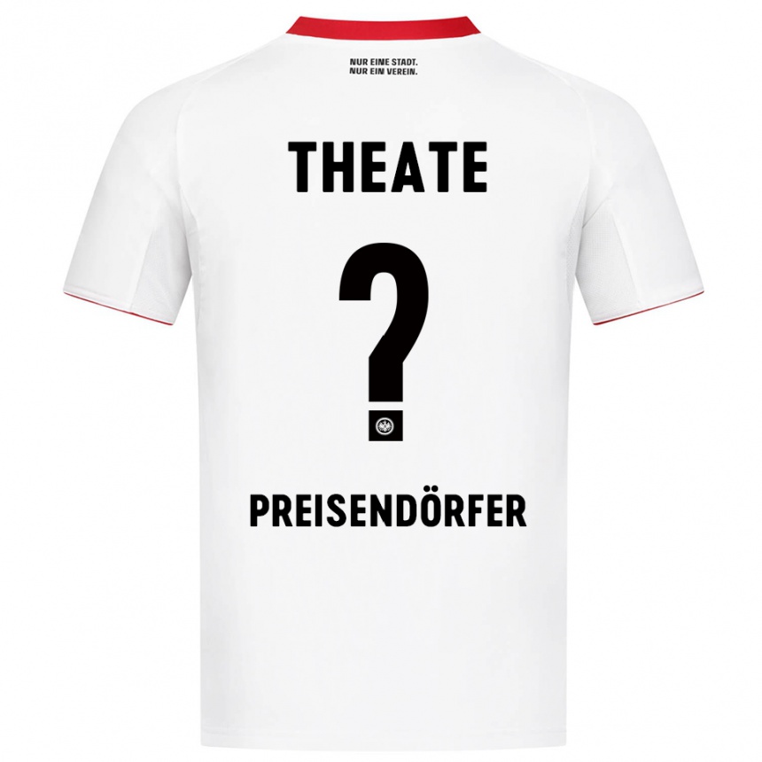 ילדים כדורגל Constantin Preisendörfer #0 לבן אדום הרחק ג'רזי 2025/26