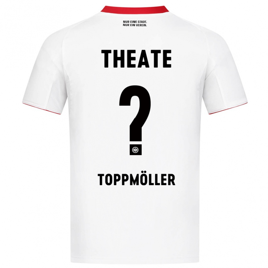 ילדים כדורגל Lionel Toppmöller #0 לבן אדום הרחק ג'רזי 2025/26
