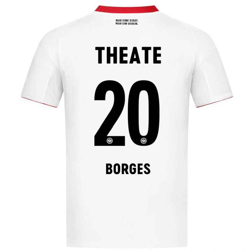 ילדים כדורגל Gustavo Borges #20 לבן אדום הרחק ג'רזי 2025/26