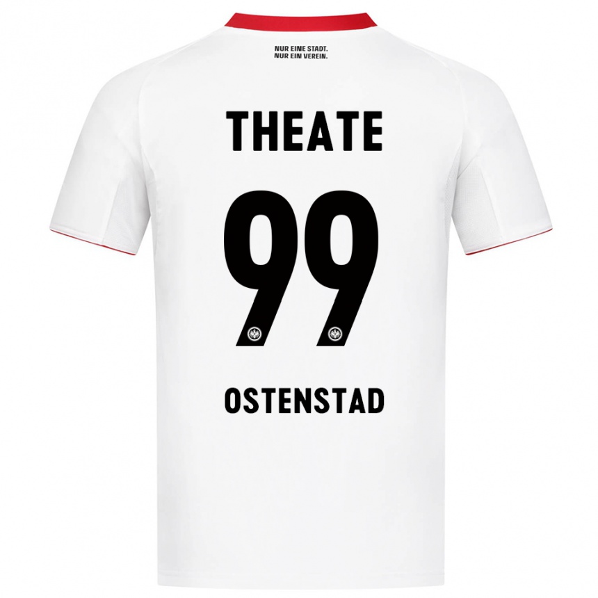 ילדים כדורגל Marthine Østenstad #99 לבן אדום הרחק ג'רזי 2025/26