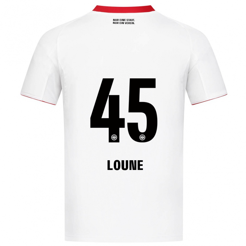 ילדים כדורגל מהדי לון #45 לבן אדום הרחק ג'רזי 2025/26