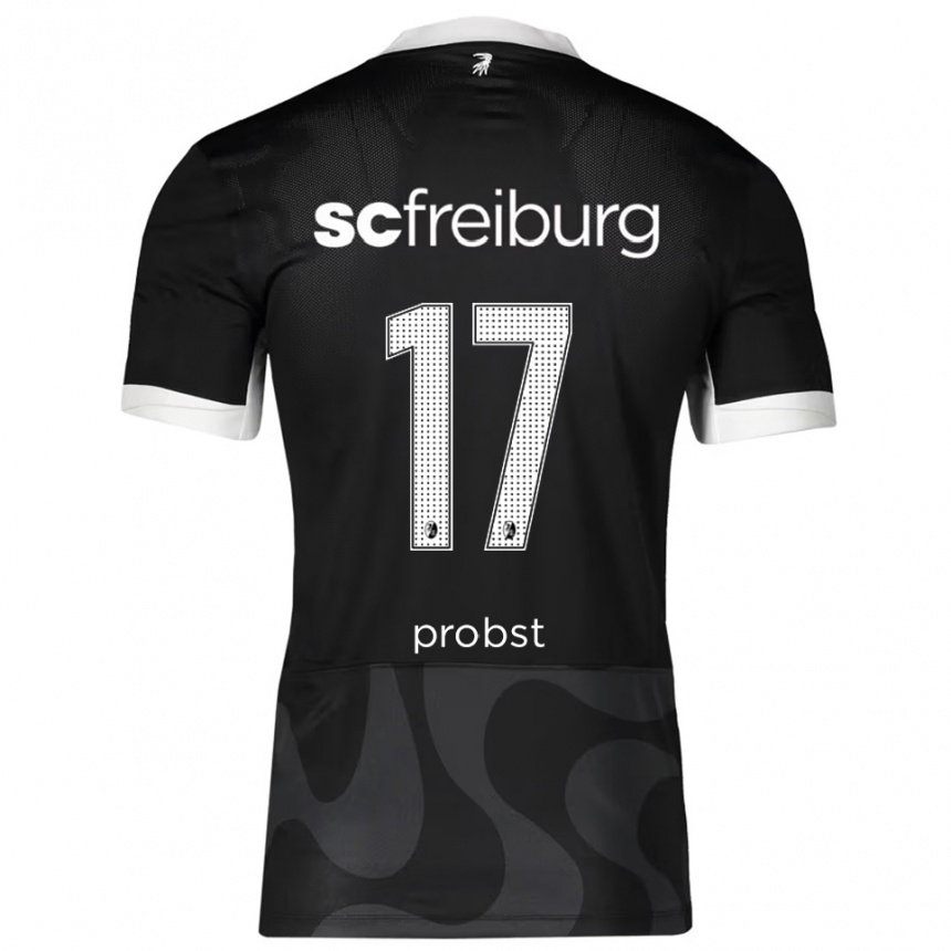 ילדים כדורגל Steven Probst #17 שחור לבן הרחק ג'רזי 2025/26