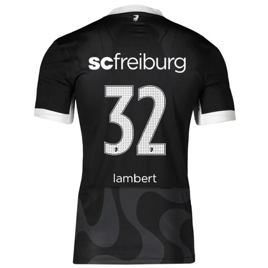 ילדים כדורגל Gabrielle Lambert #32 שחור לבן הרחק ג'רזי 2025/26