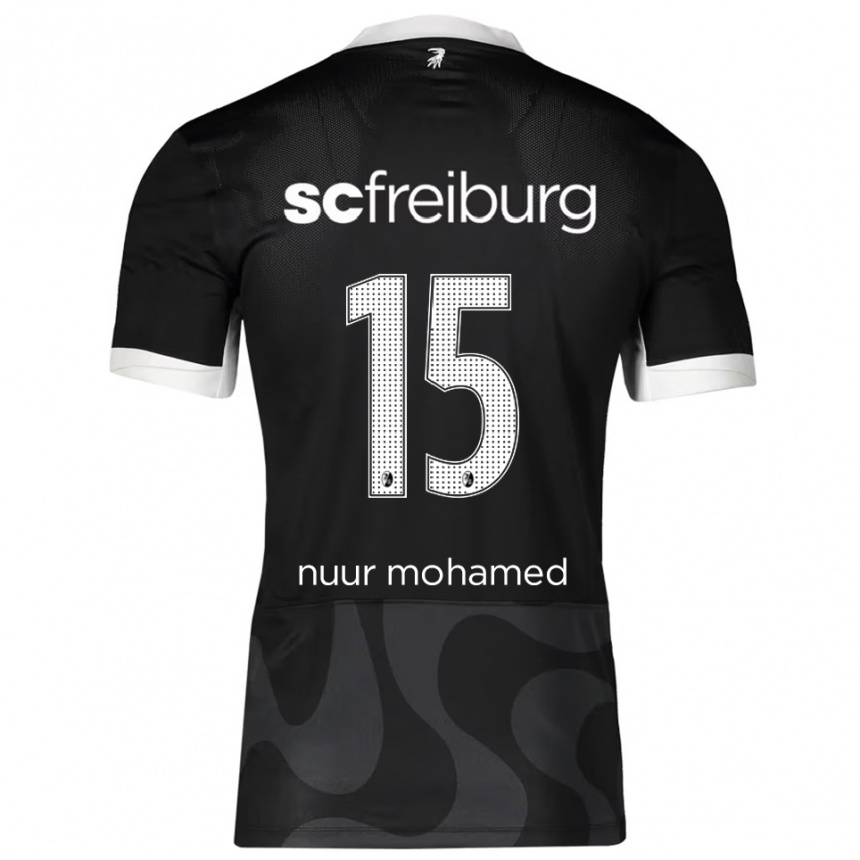 ילדים כדורגל בילאל נור מוחמד #15 שחור לבן הרחק ג'רזי 2025/26