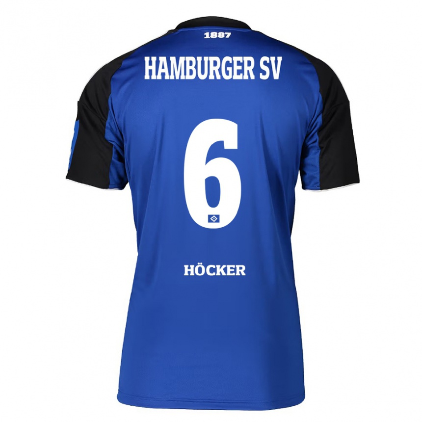 ילדים כדורגל Tiziano Höcker #6 כחול שחור הרחק ג'רזי 2025/26