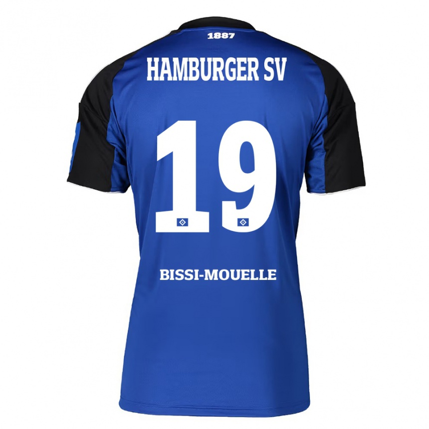 ילדים כדורגל Jason Bissi-Mouelle #19 כחול שחור הרחק ג'רזי 2025/26