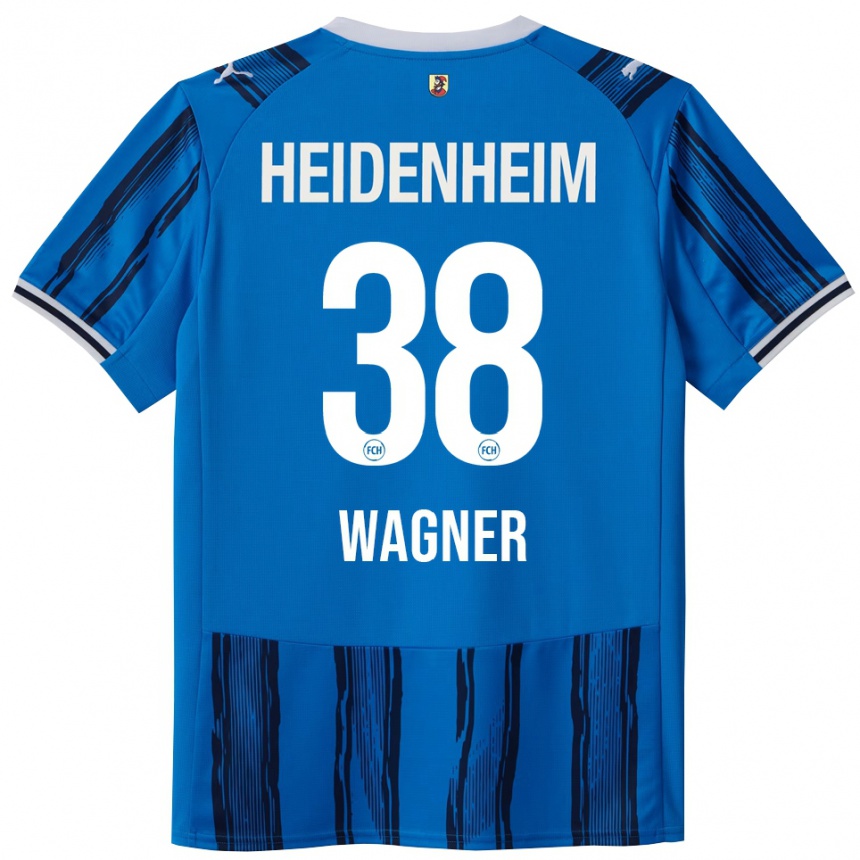 ילדים כדורגל Yannik Wagner #38 כחול נייבי הרחק ג'רזי 2025/26