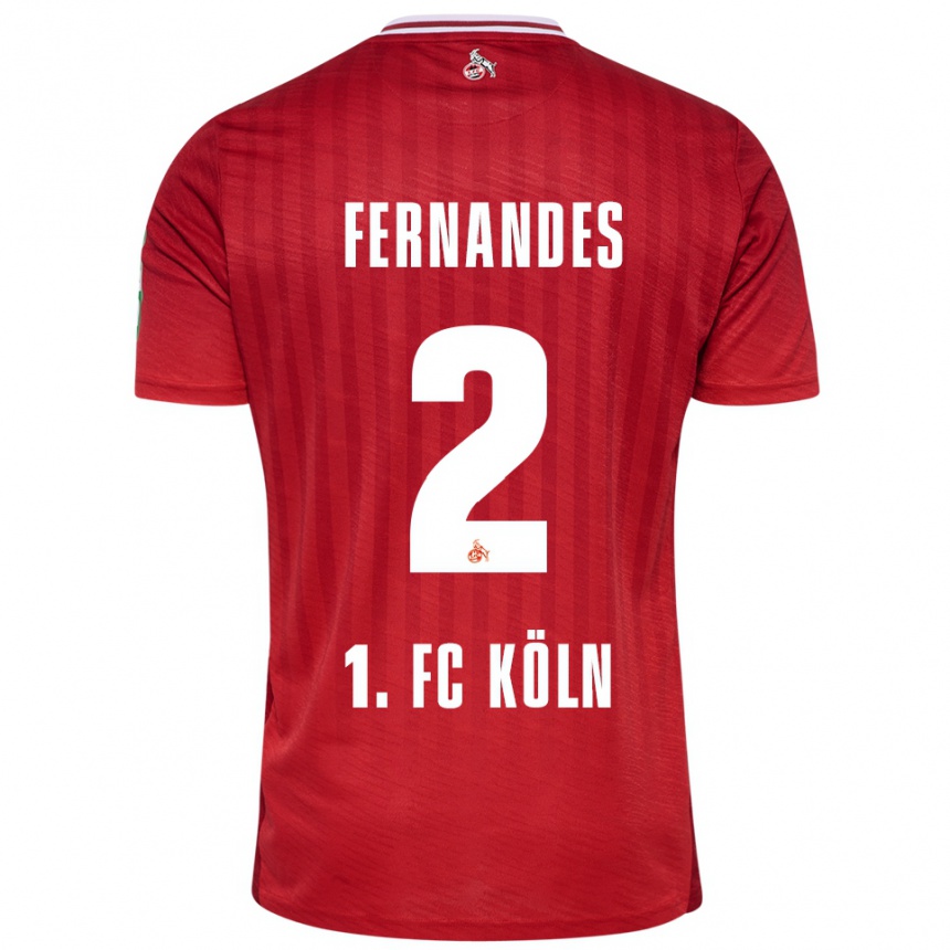 ילדים כדורגל Tyron Fernandes #2 אדום לבן הרחק ג'רזי 2025/26