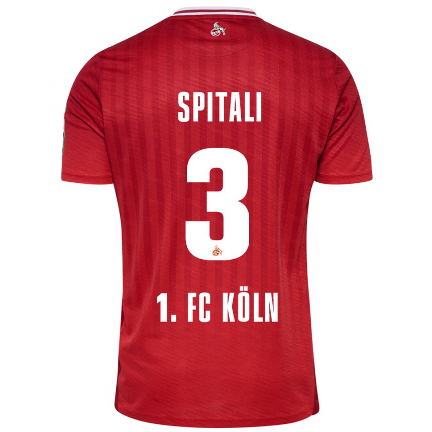 ילדים כדורגל San-Luca Spitali #3 אדום לבן הרחק ג'רזי 2025/26