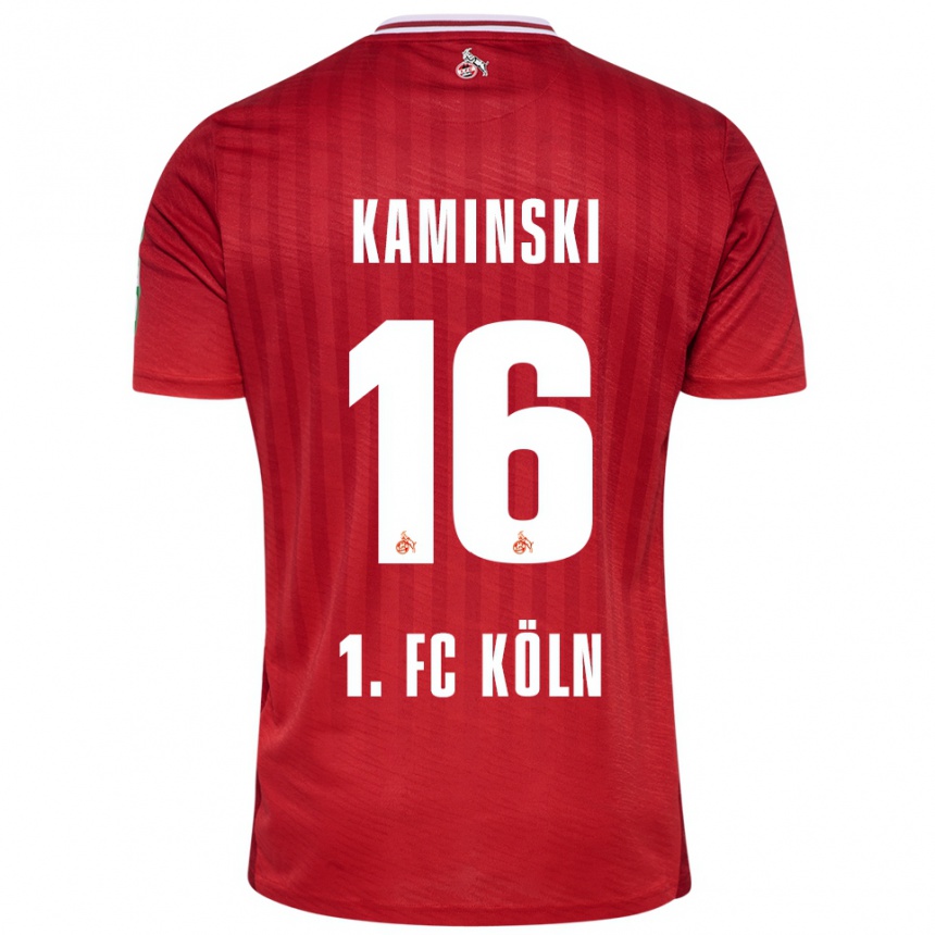 ילדים כדורגל יקוב קמינסקי #16 אדום לבן הרחק ג'רזי 2025/26