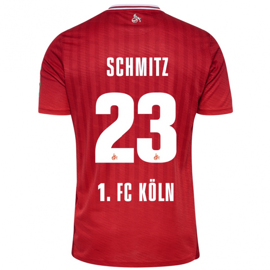 ילדים כדורגל Timo Schmitz #23 אדום לבן הרחק ג'רזי 2025/26