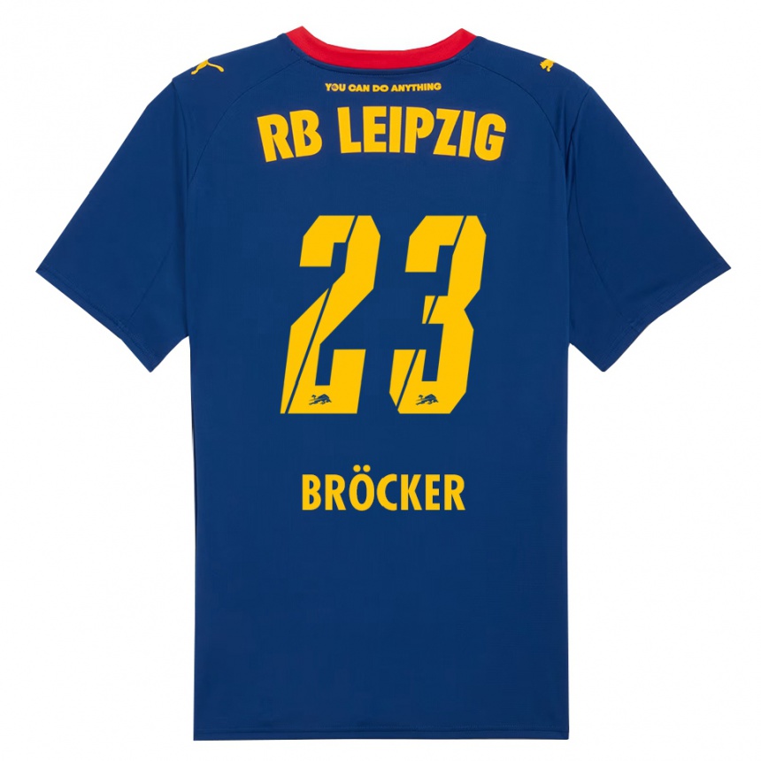 ילדים כדורגל Mads Bröcker #23 נייבי אדום הרחק ג'רזי 2025/26