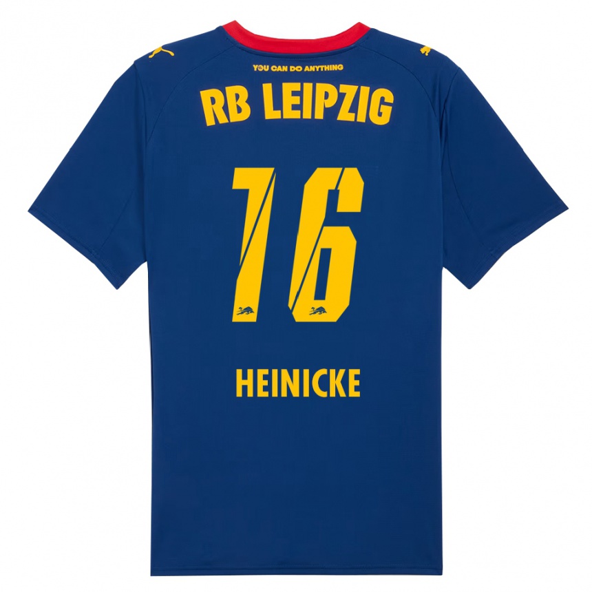 ילדים כדורגל Niklas Heinicke #16 נייבי אדום הרחק ג'רזי 2025/26