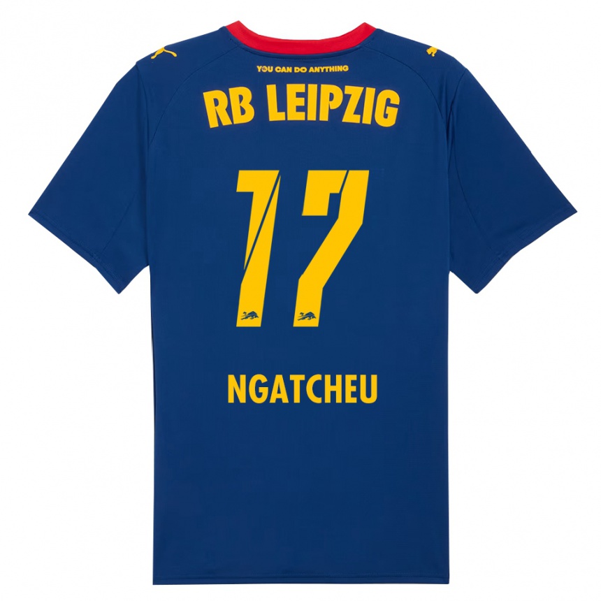 ילדים כדורגל Yohan Ngatcheu #17 נייבי אדום הרחק ג'רזי 2025/26