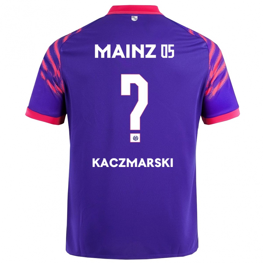 ילדים כדורגל Piotr Kaczmarski #0 נייבי ורוד הרחק ג'רזי 2025/26