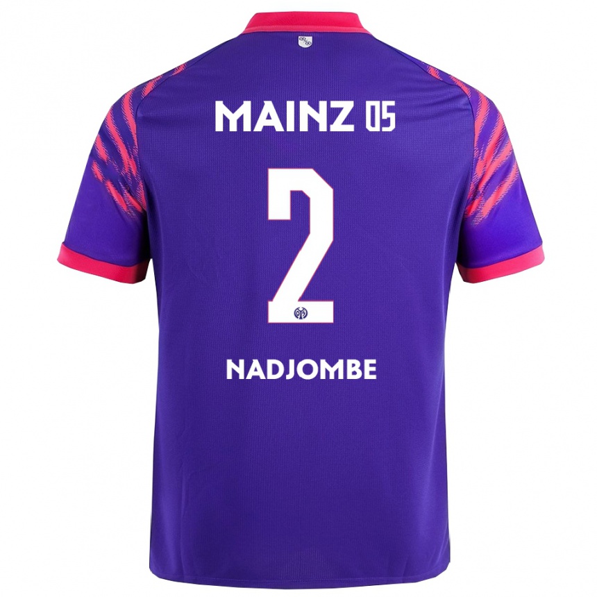 ילדים כדורגל Jean-Marie Nadjombe #2 נייבי ורוד הרחק ג'רזי 2025/26
