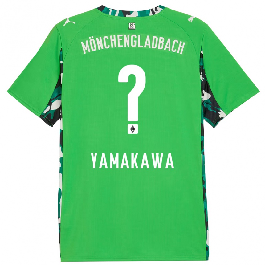 ילדים כדורגל Shinnosuke Yamakawa #0 ירוק שחור הרחק ג'רזי 2025/26
