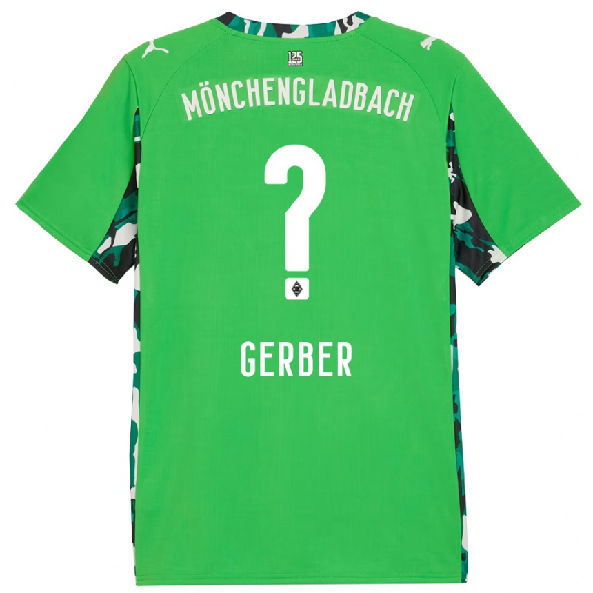 ילדים כדורגל Sophia Gerber #0 ירוק שחור הרחק ג'רזי 2025/26