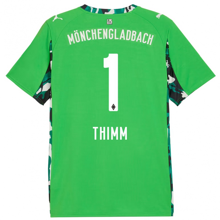 ילדים כדורגל Joshua Thimm #1 ירוק שחור הרחק ג'רזי 2025/26
