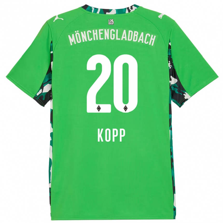 ילדים כדורגל Leonie Köpp #20 ירוק שחור הרחק ג'רזי 2025/26
