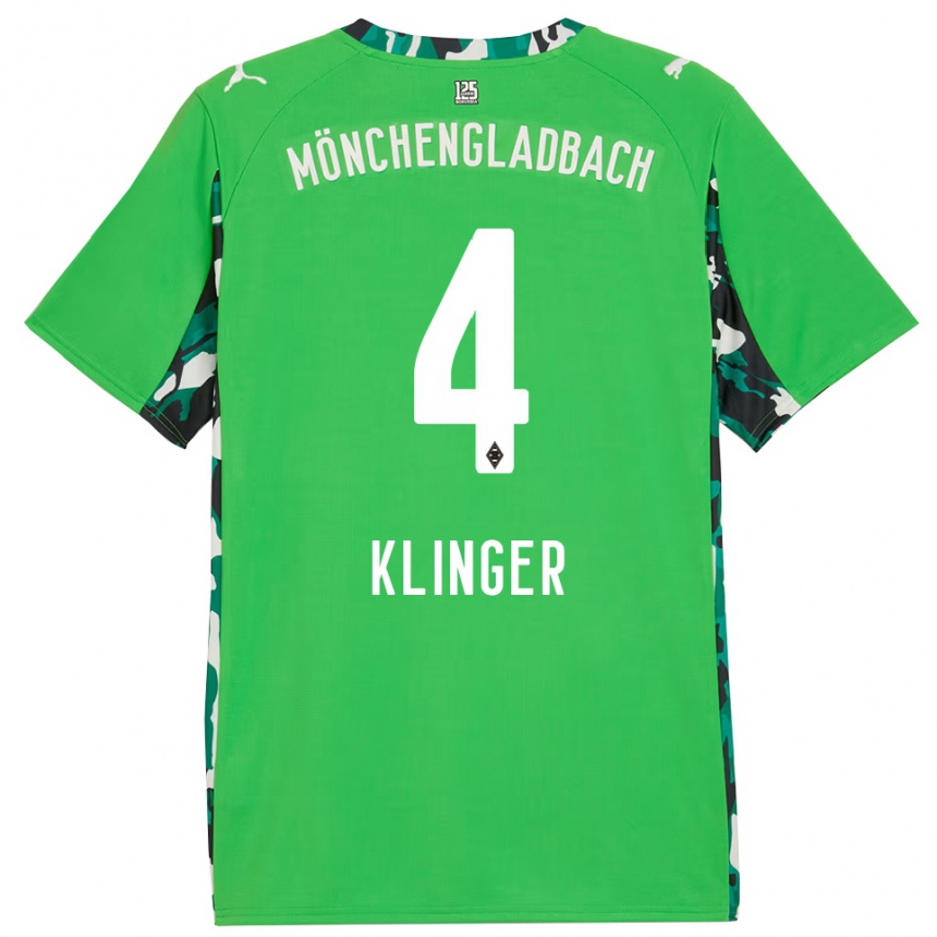 ילדים כדורגל Nina Klinger #4 ירוק שחור הרחק ג'רזי 2025/26