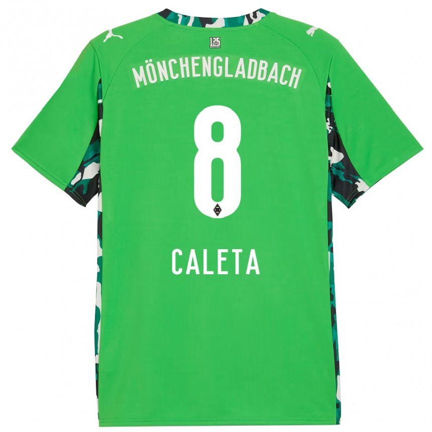 ילדים כדורגל Ivan Caleta #8 ירוק שחור הרחק ג'רזי 2025/26