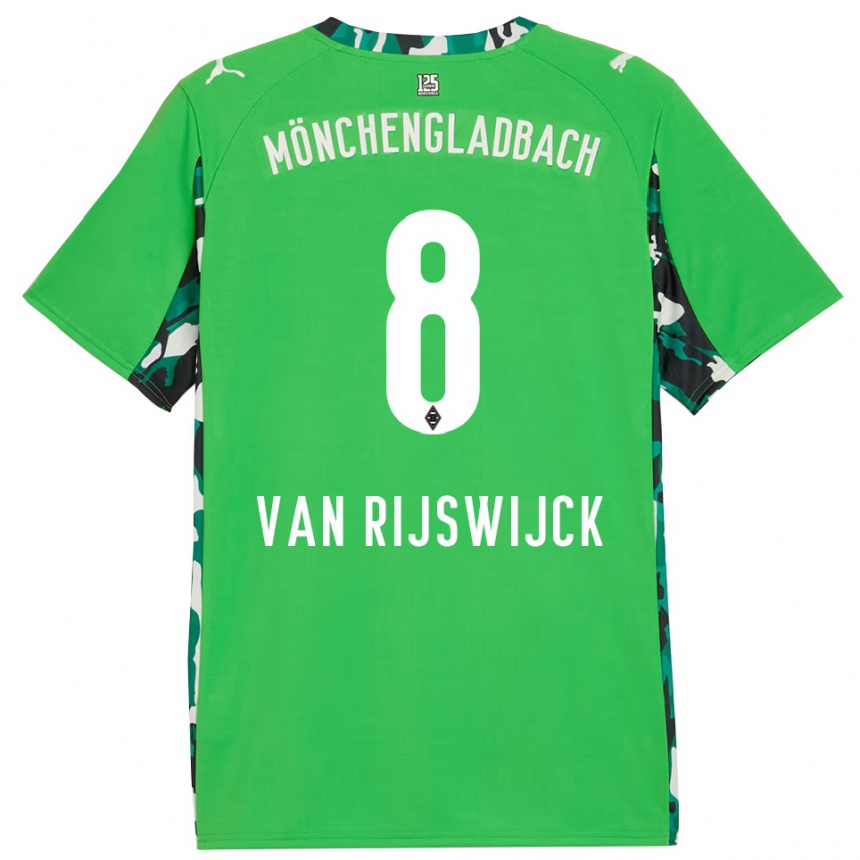 ילדים כדורגל Britt Van Rijswijck #8 ירוק שחור הרחק ג'רזי 2025/26