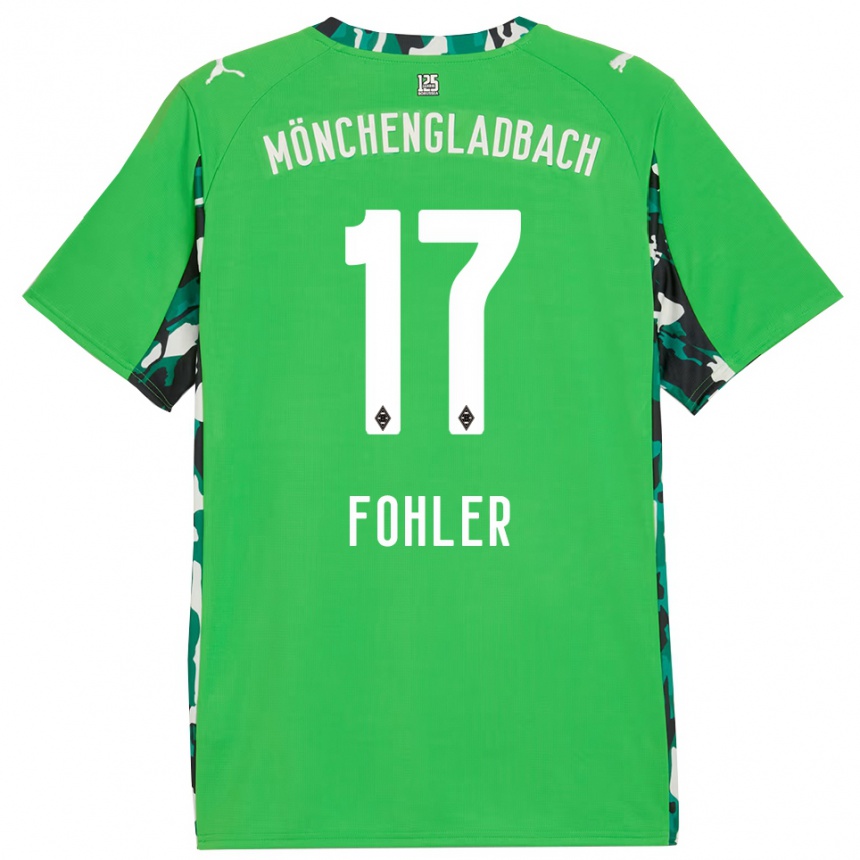 ילדים כדורגל Selma Fohler #17 ירוק שחור הרחק ג'רזי 2025/26