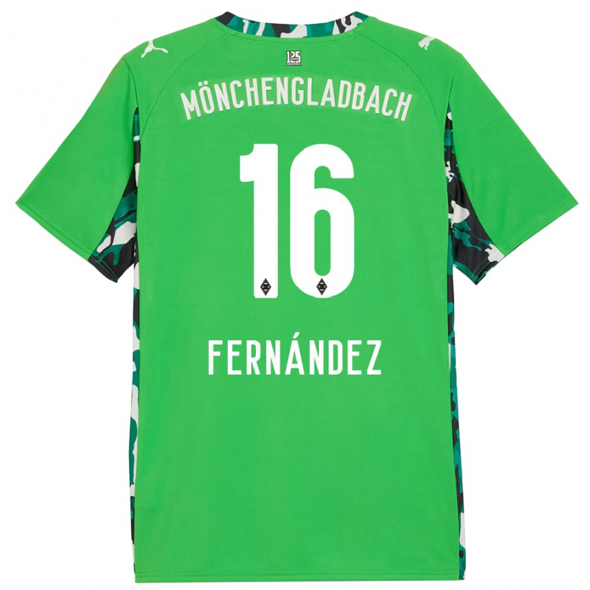 ילדים כדורגל Oriol Fernandez Berenguer #16 ירוק שחור הרחק ג'רזי 2025/26