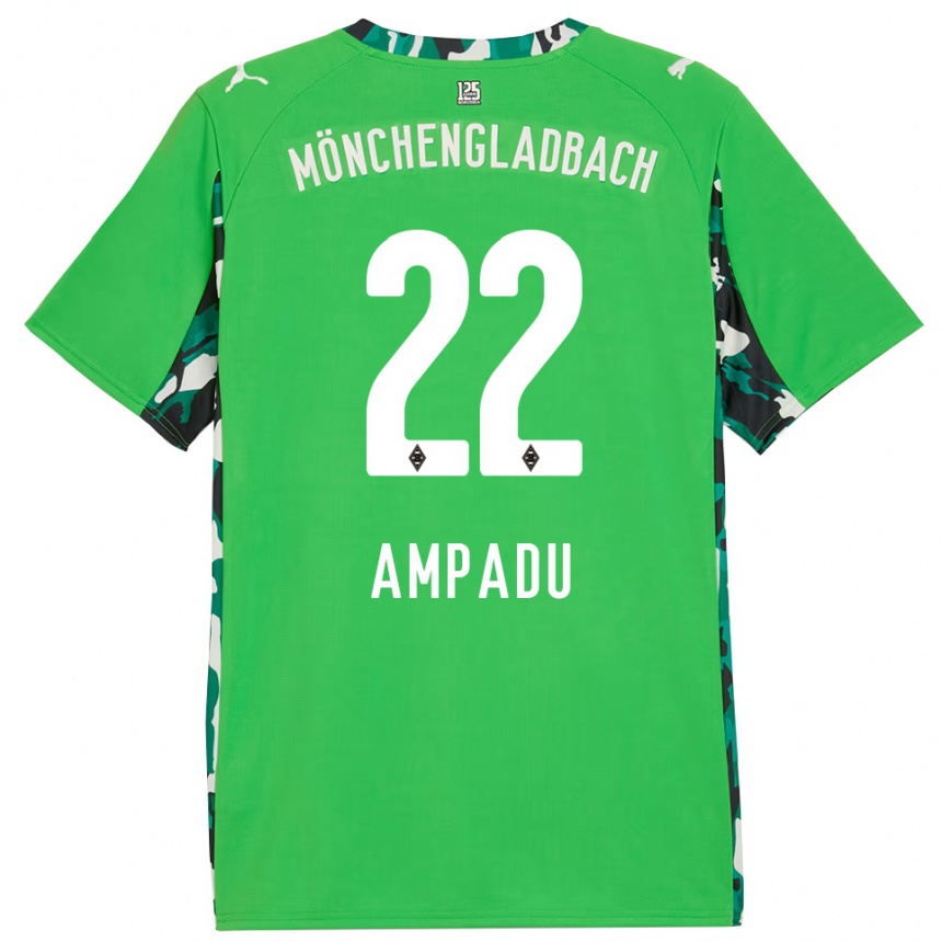 ילדים כדורגל Leon Ampadu #22 ירוק שחור הרחק ג'רזי 2025/26