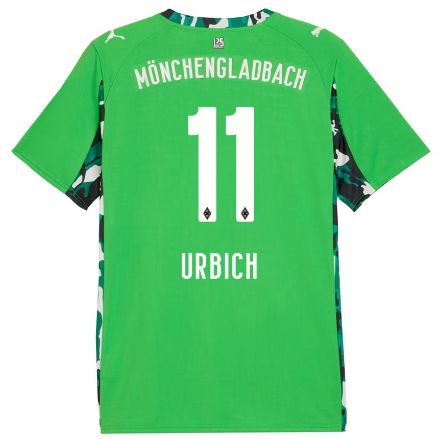 ילדים כדורגל Jan Urbich #11 ירוק שחור הרחק ג'רזי 2025/26