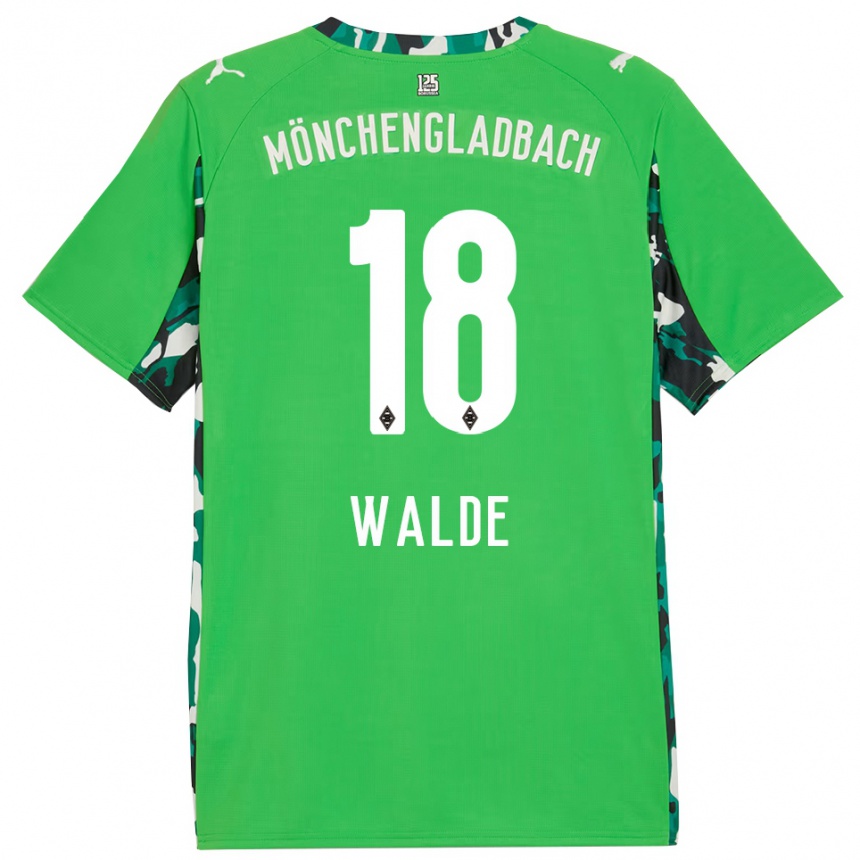 ילדים כדורגל סימון וואלד #18 ירוק שחור הרחק ג'רזי 2025/26