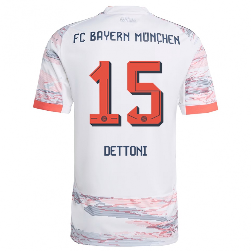 ילדים כדורגל גרייסון דטוני #15 לבן אפור הרחק ג'רזי 2025/26