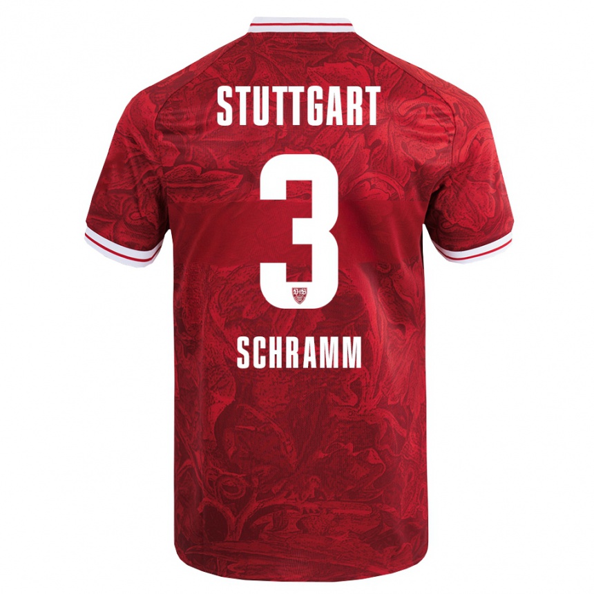 ילדים כדורגל Collin Schramm #3 אדום שחור הרחק ג'רזי 2025/26
