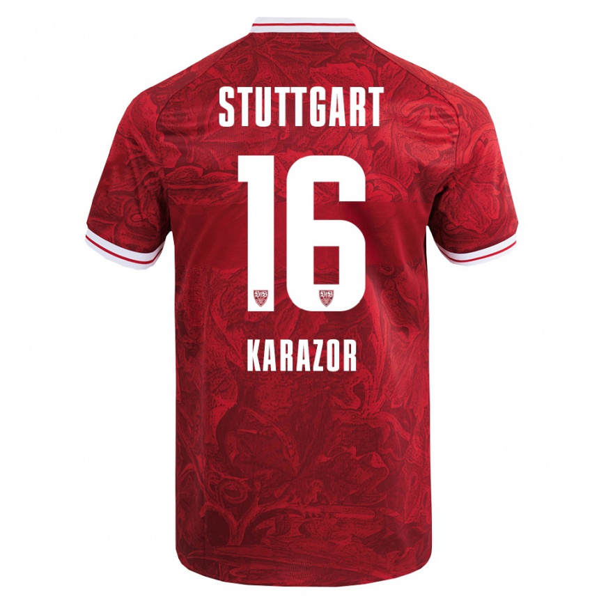 ילדים כדורגל אטקאן קראזור #16 אדום שחור הרחק ג'רזי 2025/26