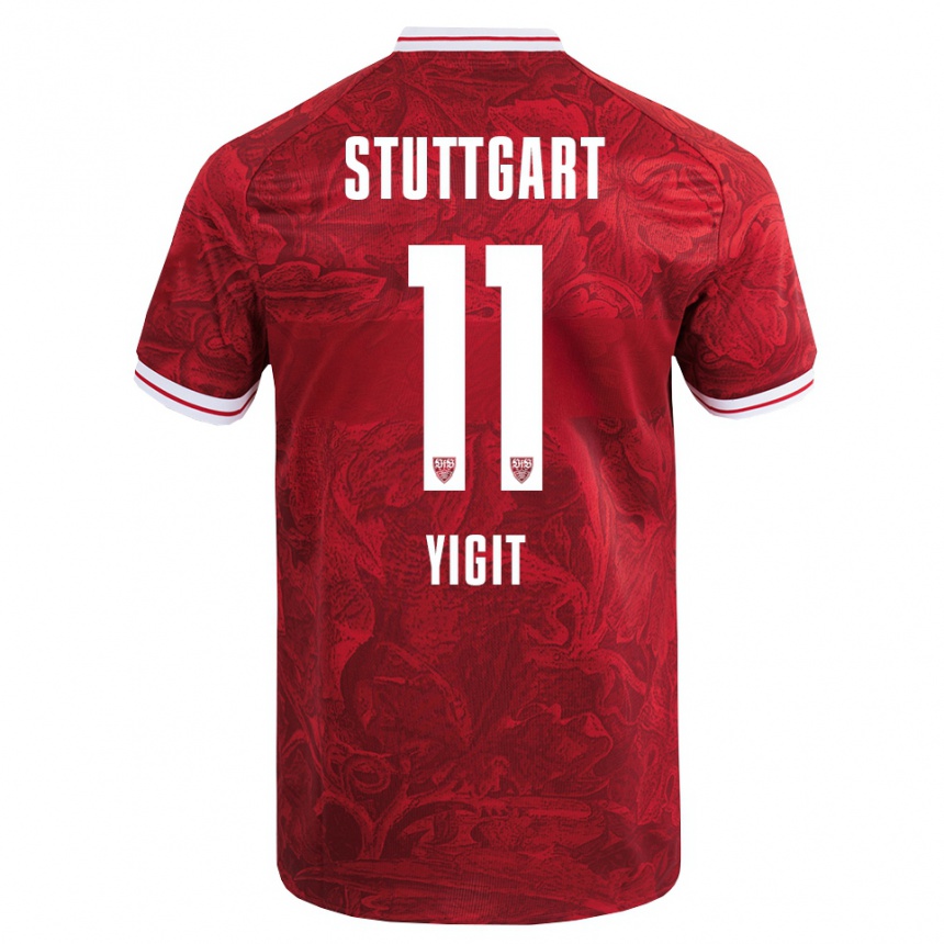 ילדים כדורגל Ertugrul Yigit #11 אדום שחור הרחק ג'רזי 2025/26