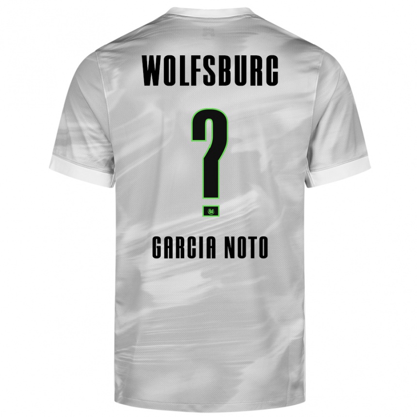 ילדים כדורגל Estefano Garcia Noto #0 אפור לבן הרחק ג'רזי 2025/26