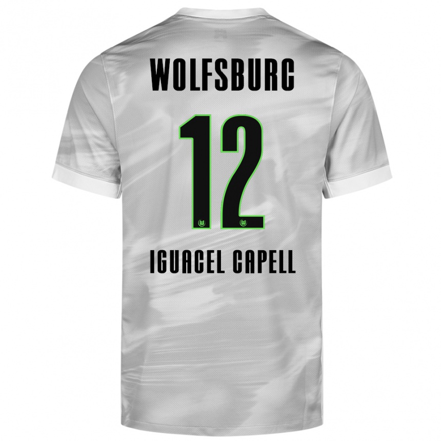 ילדים כדורגל Diego Iguacel Capell #12 אפור לבן הרחק ג'רזי 2025/26