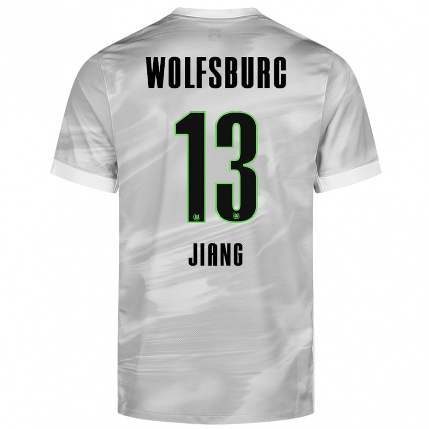 ילדים כדורגל Jingqi Jiang #13 אפור לבן הרחק ג'רזי 2025/26