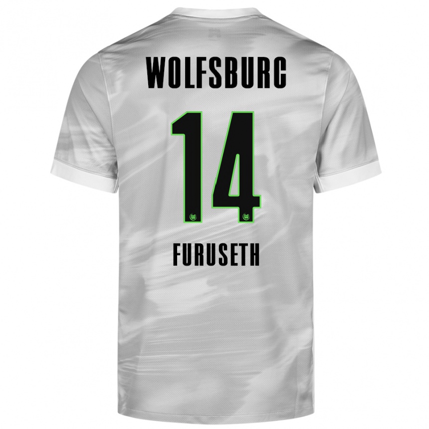 ילדים כדורגל Truls Furuseth #14 אפור לבן הרחק ג'רזי 2025/26