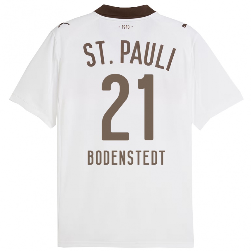 ילדים כדורגל פאולה בודנשטט #21 לבן אדום הרחק ג'רזי 2025/26