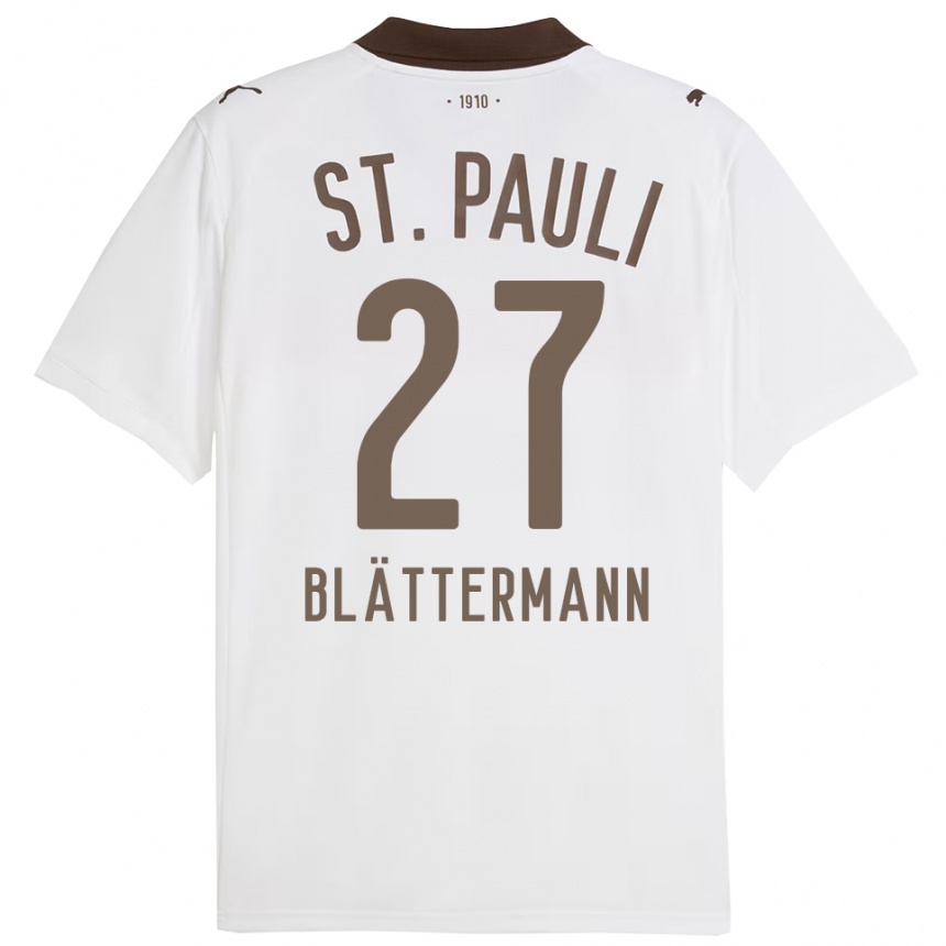 ילדים כדורגל לוין בלטרמן #27 לבן אדום הרחק ג'רזי 2025/26